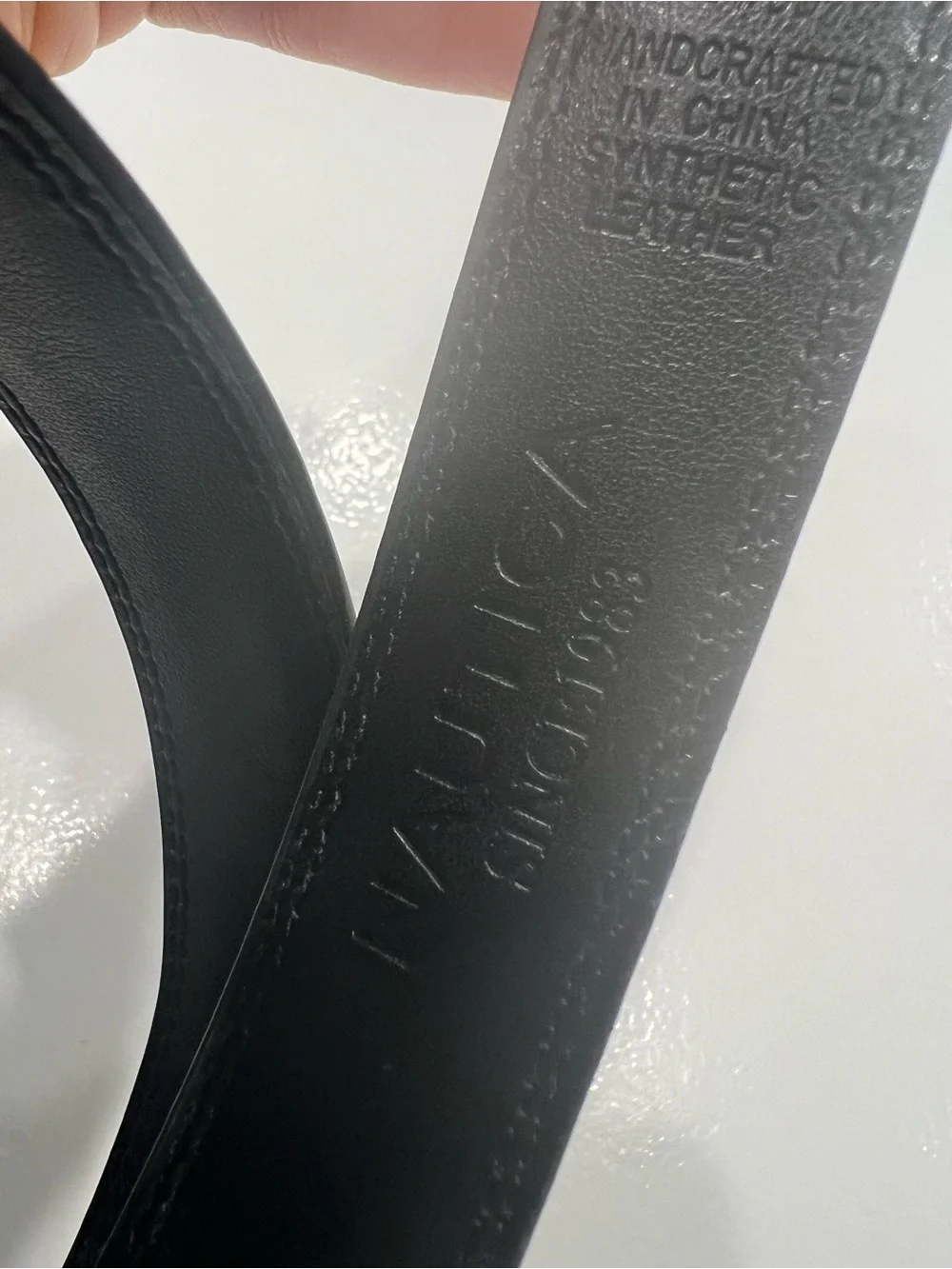Nautica Kids Brown Leather Belt with Silver Buckle